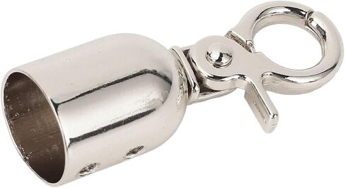 Dioche Cord End Caps 10 Sets Rope End Stopper with Snap Hook – 15.5mm Diameter Zinc Alloy Cord Caps & 15.8mm Long Screws – Secure Hold for Bags, Shoes, Luggage Accessories (Silver) in Saudi Arabia