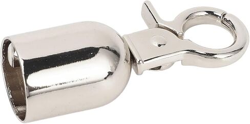Dioche Cord End Caps 10 Sets Rope End Stopper with Snap Hook – 15.5mm Diameter Zinc Alloy Cord Caps & 15.8mm Long Screws – Secure Hold for Bags, Shoes, Luggage Accessories (Silver) in Saudi Arabia