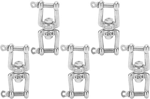 5 قطع من الفولاذ المقاوم للصدأ منتهية بمضادة للعقد ومضادة للعقد - ملحقات تزوير لتوصيل سلسلة حبل الأسلاك in Kuwait