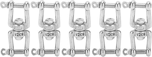 5 قطع من الفولاذ المقاوم للصدأ منتهية بمضادة للعقد ومضادة للعقد - ملحقات تزوير لتوصيل سلسلة حبل الأسلاك in Kuwait