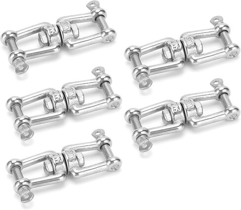 5 قطع من الفولاذ المقاوم للصدأ منتهية بمضادة للعقد ومضادة للعقد - ملحقات تزوير لتوصيل سلسلة حبل الأسلاك in Kuwait