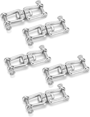 5 قطع من الفولاذ المقاوم للصدأ منتهية بمضادة للعقد ومضادة للعقد - ملحقات تزوير لتوصيل سلسلة حبل الأسلاك in Kuwait