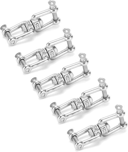 5 قطع من الفولاذ المقاوم للصدأ منتهية بمضادة للعقد ومضادة للعقد - ملحقات تزوير لتوصيل سلسلة حبل الأسلاك in Kuwait