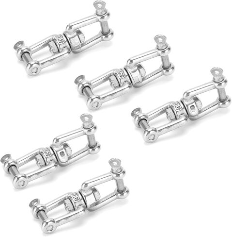 5 قطع من الفولاذ المقاوم للصدأ منتهية بمضادة للعقد ومضادة للعقد - ملحقات تزوير لتوصيل سلسلة حبل الأسلاك in Kuwait