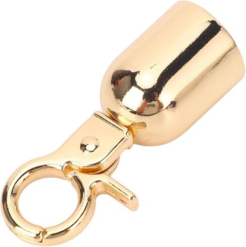 Dioche Cord End Caps 10 Sets Rope End Stopper with Snap Hook – 15.5mm Diameter Zinc Alloy Cord Caps & 15.8mm Long Screws – Secure Hold for Bags, Shoes, Luggage Accessories (Gold) in Saudi Arabia