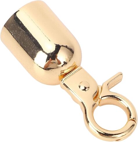 Dioche Cord End Caps 10 Sets Rope End Stopper with Snap Hook – 15.5mm Diameter Zinc Alloy Cord Caps & 15.8mm Long Screws – Secure Hold for Bags, Shoes, Luggage Accessories (Gold) in Saudi Arabia