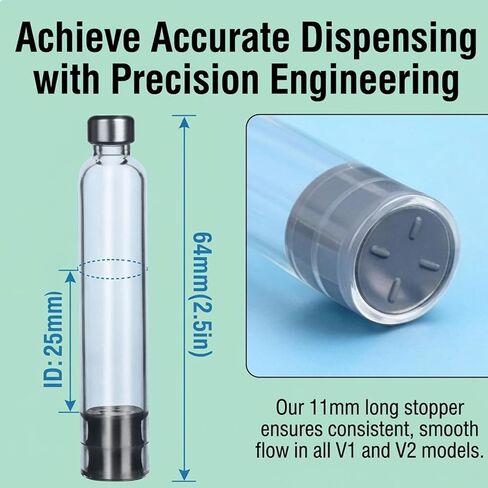 3ml Pen Peptide,Glass Replacement Peptide Pen Cartridges Compatible with V1 & V2 Pens,Individually Packaged. (Clear10Pack) in Saudi Arabia