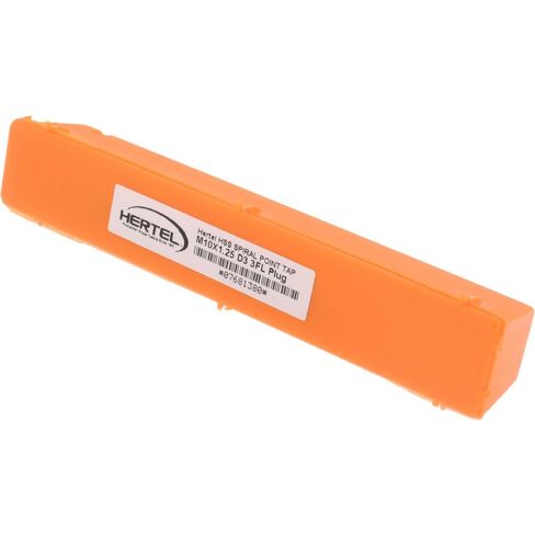 صنبور حلزوني، M10x1.25 متري ناعم، 3 مزامير، سدادة شطب، HSS، مطلي بالقصدير، طول الخيط 1-1/4 بوصة، اليد اليمنى، D3 in Saudi Arabia