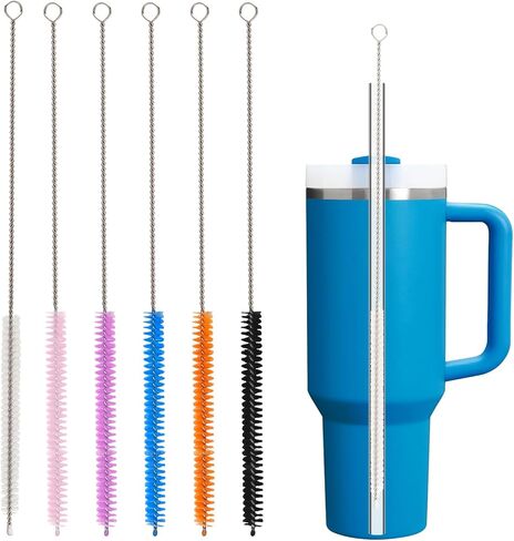 فرشاة تنظيف القش لستانلي، 10 قطع فرشاة تنظيف طويلة للغاية لكوب ستانلي 40 أونصة 30 أونصة 20 أونصة 14 أونصة وتنظيف المزيد من الزجاج والفولاذ المقاوم للصدأ والزجاجة وقش السيليكون in Kuwait