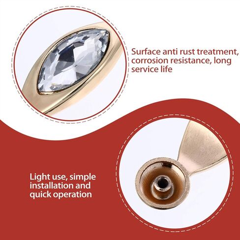 Crystal Knobs, 6 Pcs Gold Trim Home Furniture Cabinet Diamond Door Pull Handle, Zinc Alloy Home Glass Cabinet Knob in Saudi Arabia