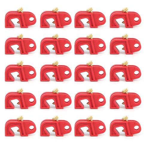 20 Pack Industrial Universal Circuit Breaker Lockout Device Set Grade for Loto Compliance - Fits Single & Multi-Pole Electrical Breakers in Kuwait