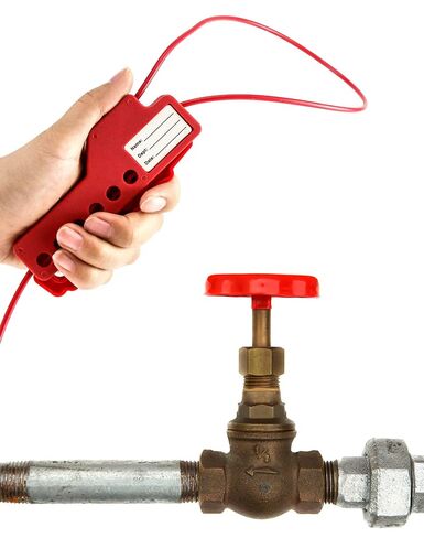 QWORK Versatile Cable Lockout Bundle (Set of 4) - Includes 7.9-ft Long, 1/8" Diameter Nylon Sheathed Metal Cable in Kuwait