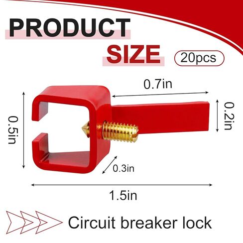 20 مجموعة من قفل القاطع العالمي من الفولاذ الأحمر، جهاز قفل قاطع الدائرة المطلي بالمسحوق، للاستخدام الصناعي والمنزلي (UBL1-RED) in Kuwait
