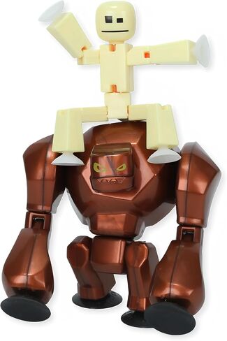 Zing StikBot & Mega Monster Stop-Motion Animation Pack – Exclusive Butter Yellow StikBot + Bronze Gigantus Figure, Creative Toy for Kids Age 4+ in Kuwait