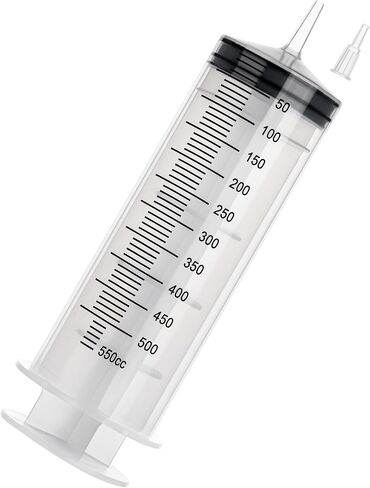 100ml Large Syringe, Plastic Syringes for Liquid with Tip Adapter, Epoxy Syringe for Scientific Labs, Oil Transfer, Plant Watering & Refilling, Individual Sealed, 5 Pack in Kuwait