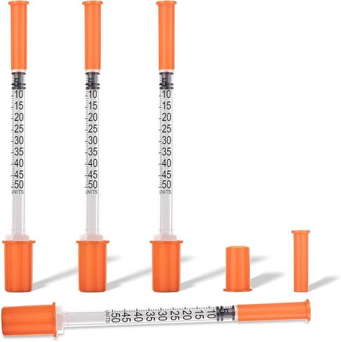 U-100 0.5cc Syringe 31g 1/4in (6mm), Disposable Lab Syringes 100 Pcs Individually Packaged in Kuwait