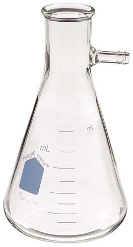 Corning Pyrex Vista 70340-500 Heavy Wall Filtering Flasks with Sidearm Tubulation, 500 Ml (Pack of 6), 500Milliliters, Degree C, Glass, (Pack of 6) in Saudi Arabia