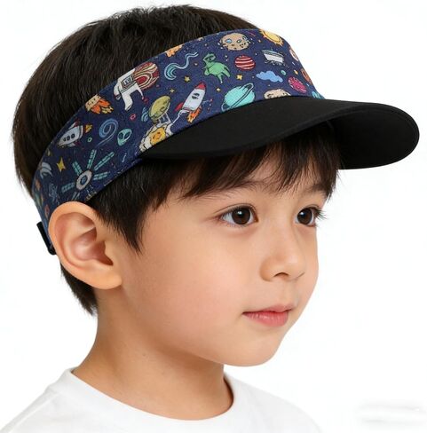 MioCloth Kids Visor Hat, Lightweight Brim Headband Girls High Ponytail Tennis Hat Sports Boys Running Golf Cap in Saudi Arabia