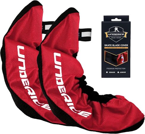 UICE Ice Skate Guards,Skate Blade Cover for Hockey Skate,Figure Skate Guards,Hockey Gift for Youth and Adlut(Red, Junior) in Kuwait