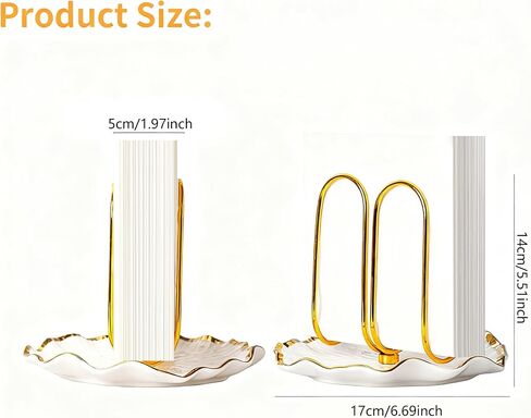 Modern Standing Napkin Holder for Table， Ceramic Gold Napkin Holders for Christmas Paper Napkins， Xmas Cocktail Tissue Dispenser,Servilleteros para Mesas for kitchen, dining, counter tops, outdoors in Saudi Arabia