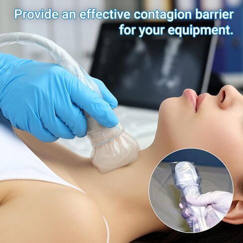 Ultrasound Probe Cover - Transducer Cover Latex-Free Sterile Disposable Large Clear, 5.5"x 36", Individual Packaging (5) in Kuwait