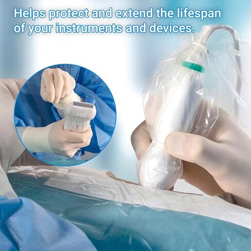 Ultrasound Probe Cover - Transducer Cover Latex-Free Sterile Disposable Large Clear, 5.5"x 36", Individual Packaging (5) in Kuwait