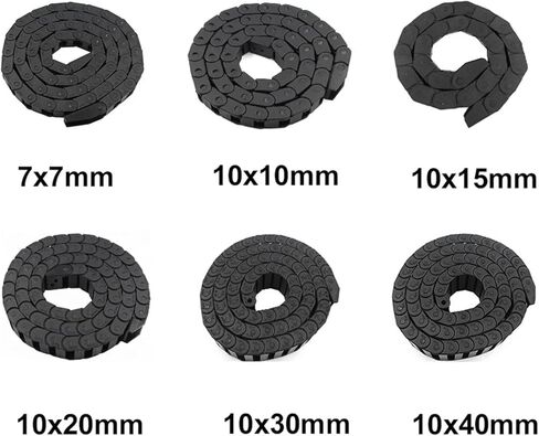 1 Meter Plastic Cable Chain 1M Wire Carrier Drag Chain With End Connector Chains for Router Machine Cable Channel(10x20mm) in Saudi Arabia