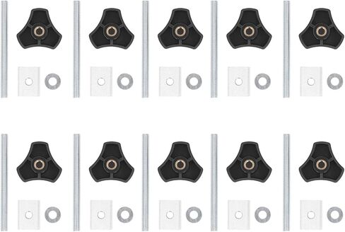 10 Set T Track Bolts, 8mm Thread Bolts and Nuts Stainless Steel T Track Accessories for Woodworking Positioning and Fixing in Saudi Arabia