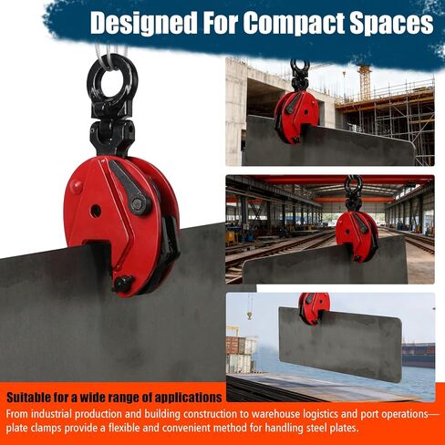 Vertical Plate Lifting Clamp,1760lbs Capacity Heavy Duty Steel Plate Clamp 0.8T with 0.8 Inch Jaw Opening, Industrial Lifting Clamp for Sheet Metal and Steel Plate Handling in Saudi Arabia