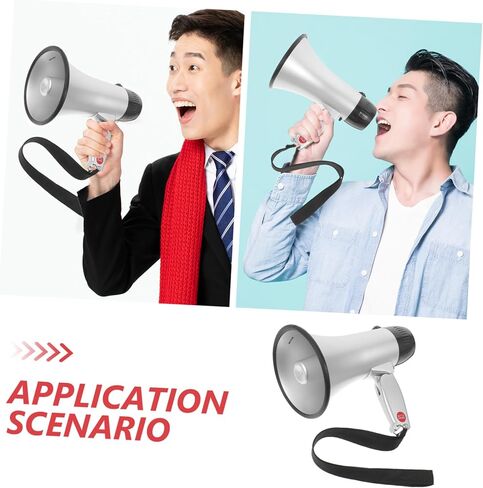 POPETPOP 25W مكبر الصوت المحمول Bullhorn 240s تصميم مقاوم للماء لمناسبات التشجيع وإعلانات السلامة in Saudi Arabia