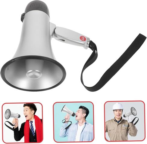 POPETPOP 25W مكبر الصوت المحمول Bullhorn 240s تصميم مقاوم للماء لمناسبات التشجيع وإعلانات السلامة in Saudi Arabia
