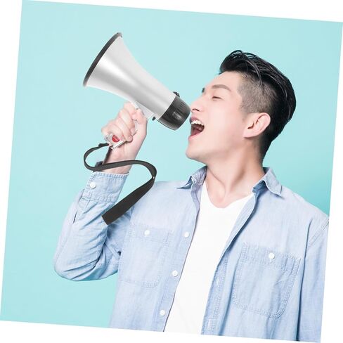 POPETPOP 25W مكبر الصوت المحمول Bullhorn 240s تصميم مقاوم للماء لمناسبات التشجيع وإعلانات السلامة in Saudi Arabia