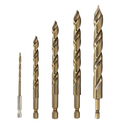 Drill America 5 Piece Cobalt Stepped Point Drill Bit Set with Quick Change Hex Shank in Saudi Arabia
