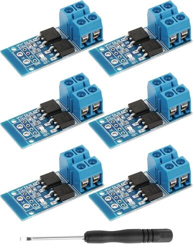 RIIEYOCA 400W Dual High-Power MOSFET Trigger Module, 0-20KHz PWM Motor Controller, 5V-36V 15A(Max 30A) DC Motor Speed Controller for Arduino, DIY Projects（6Pack） in Saudi Arabia