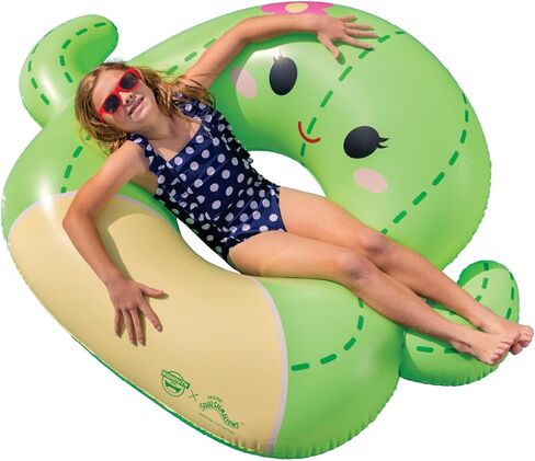 Bigmouth X Squishmallows Squishmlows Brock The Bulldog 36 Inh Ring Pool Float - قابلة للتحصيل قابلة للاسترخاء ورش - ناعمة ودائمة وسهلة التضخيم in Kuwait