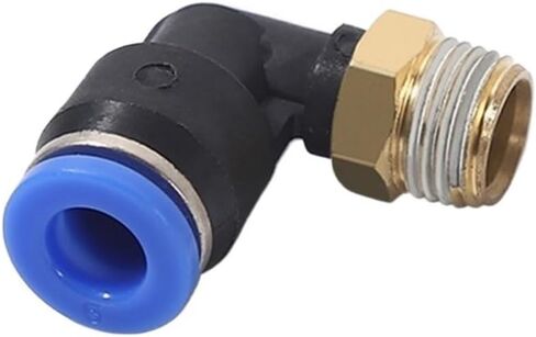 Quick Connector Pl Elbow Threaded Plug Pneumatic 4-01/6-02/8-02/10/12mm(Pl14-02(blue)) in Saudi Arabia