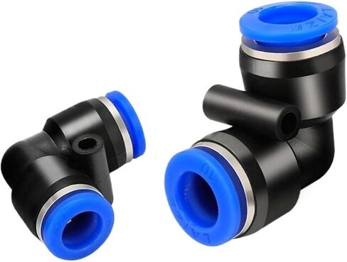 1 قطعة موصل توصيل سريع هوائي Pv4/6/8 الزاوية اليمنى 90 درجة أنابيب هواء بلاستيكية الكوع على شكل حرف L اتجاهين (PV4) in Kuwait