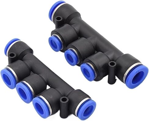 1Pcs Five Way Variable Diameter Pneumatic Quick Connector 12-8/12-6 Plastic Straight Through(PKG8-6) in Saudi Arabia