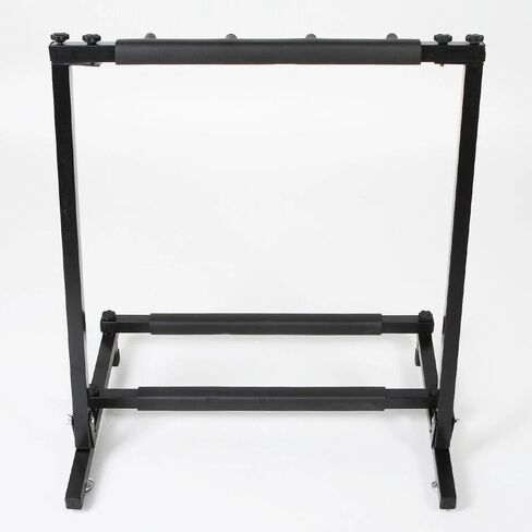 حامل جيتار قابل للطي من 3 طبقات - حامل حديد عالي التحمل للجيتار الصوتي والكهربائي والباس، أسود in Kuwait