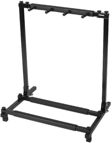 حامل جيتار قابل للطي من 3 طبقات - حامل حديد عالي التحمل للجيتار الصوتي والكهربائي والباس، أسود in Kuwait