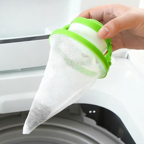 Lint Catcher for Washing Machine Reusable Pet Hair Collector Floating Lint Filter Bag Pink in Saudi Arabia