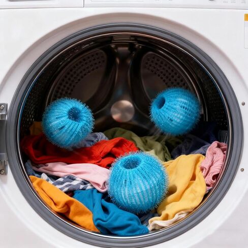 6 Pack Washing Machine Hair Removal Balls, Reusable Cleaning Balls for Washing Machine Cleaning in Saudi Arabia