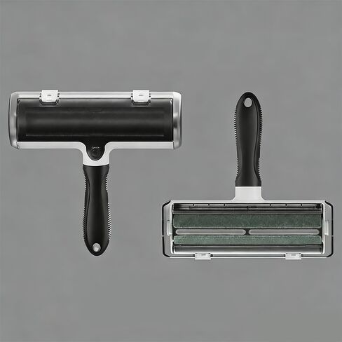 Roller Pet Hair Remover – Reusable Lint Roller for Cat & Dog Hair, Eco-Friendly & Portable (Black) in Saudi Arabia