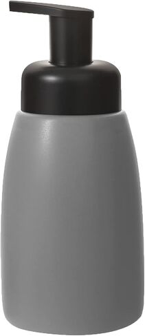 Foaming Hand Soap Dispenser Ceramic Jar Foam Dish Soap Dispenser for Bathroom and Kitchen Sink, Liquid Pump Bottle for Shampoo, Body Wash, Hand Soap, Black in Kuwait