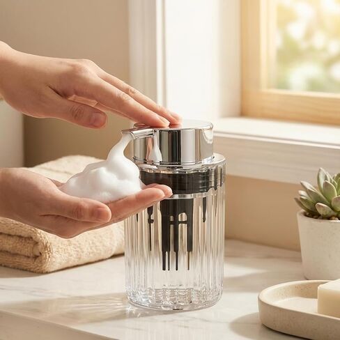 Clear Foaming Hand Soap Dispenser Refillable Pump Bottle Delicate Foam Container for Kitchen Bathroom Shampoo Dish Soap Essential Oil in Saudi Arabia