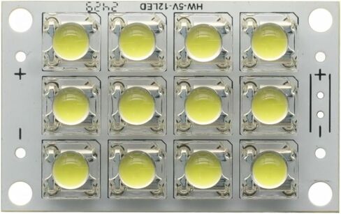 2Pcs DC 3V-5V 12 LED Super Bright White LED Piranha Board Night LED Lights Lamp Module Board in Saudi Arabia