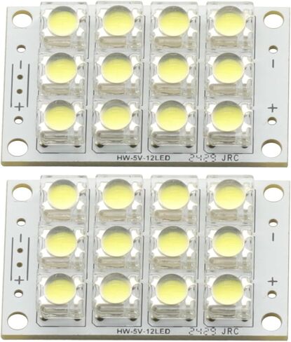 2Pcs DC 3V-5V 12 LED Super Bright White LED Piranha Board Night LED Lights Lamp Module Board in Saudi Arabia