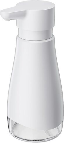 Oasis Creations 500 مل / 17fl.oz موزع صابون سائل من الفولاذ المقاوم للصدأ لصابون الأطباق واليدين - لونين فضي وأسود - قابل لإعادة الملء - رائع للحمام المطبخ أو سطح الطاولة in Kuwait