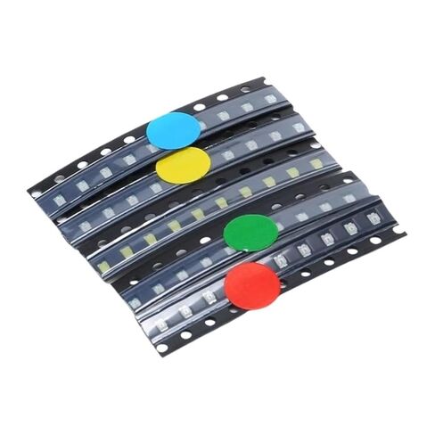 50 قطعة 0603 SMD LED حزمة المكونات المشتركة بألوان متنوعة (أحمر أزرق أخضر أصفر أبيض) 10 قطع لكل منها in Kuwait