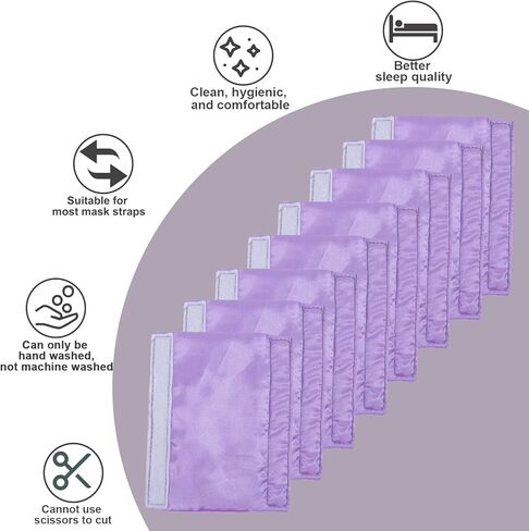 ８حزمة أغطية حزام الساتان، غطاء وسادة الوجه لغطاء الرأس، وسادات مريحة عالمية وقابلة لإعادة الاستخدام، وإكسسوارات وإمدادات C Papa، وسادات غطاء الرأس لتقليل العلامات الحمراء (أرجواني) in Kuwait